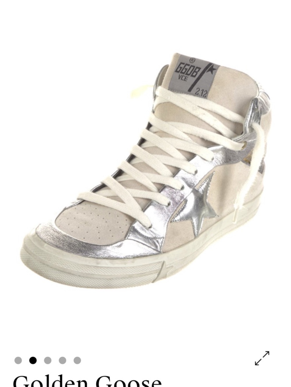 Golden Goose Silver Star High-Top Sneaker